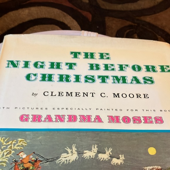 Vintage 1961THE NIGHT BEFORE CHRISTMAS ILLUSTRATED BY GRANDMA MOSES HARDCOVER - Picture 7 of 17